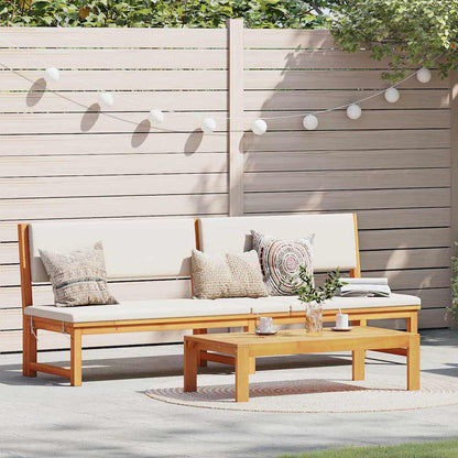 Lettino da sole con cuscino 1-persona Marrone 200 x 57 x 75cm