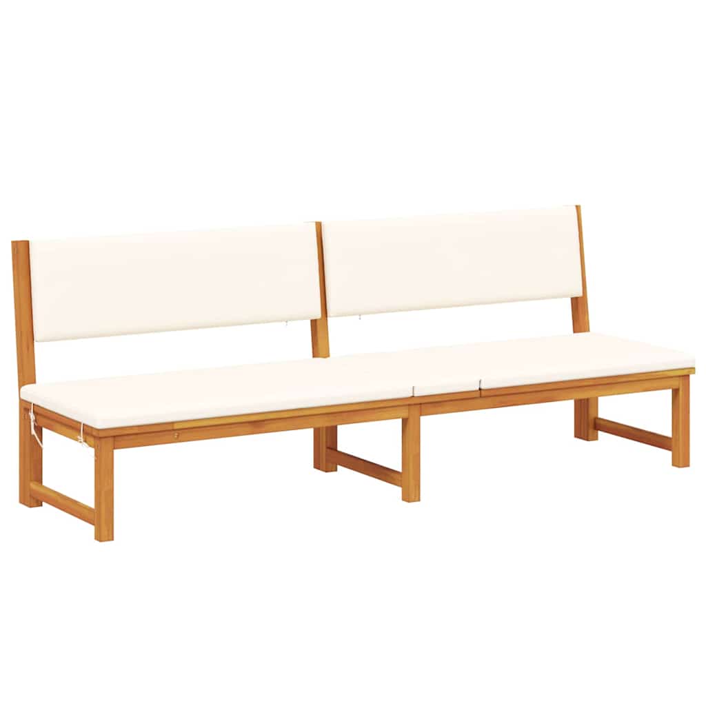 Lettino da sole con cuscino 1-persona Marrone 200 x 57 x 75cm