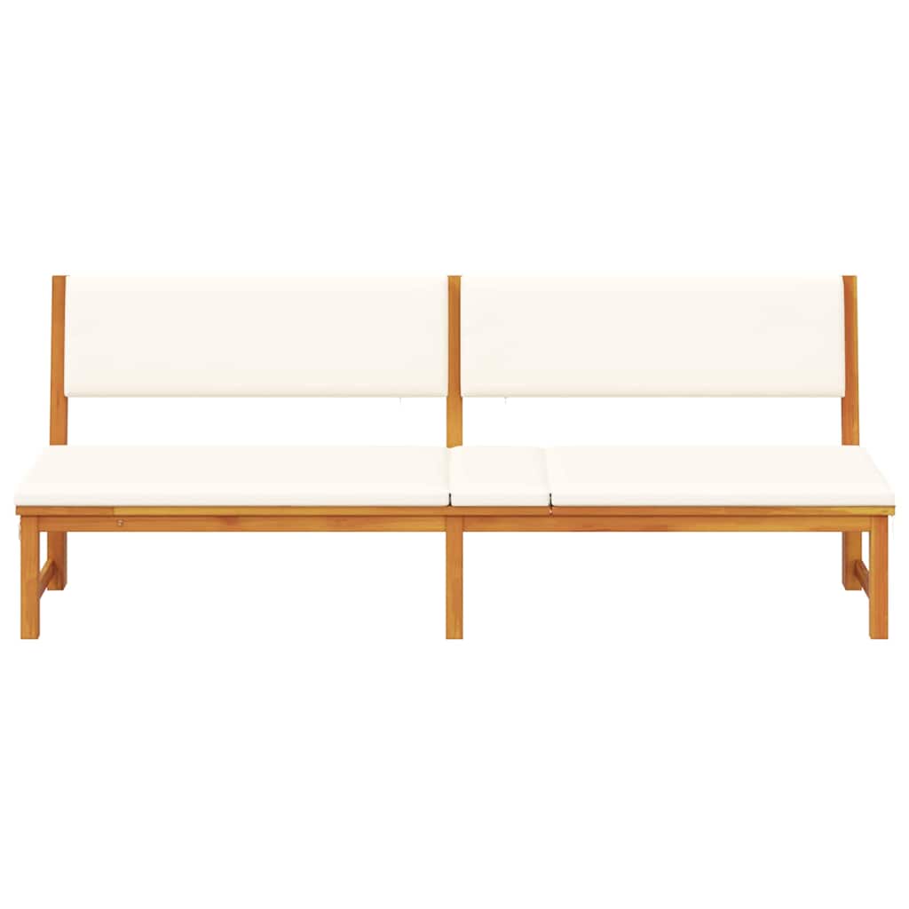 Lettino da sole con cuscino 1-persona Marrone 200 x 57 x 75cm