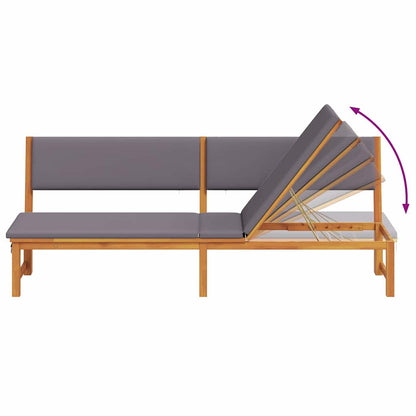 Lettino da sole 1-persona Marrone 200 x 57 x 75cm