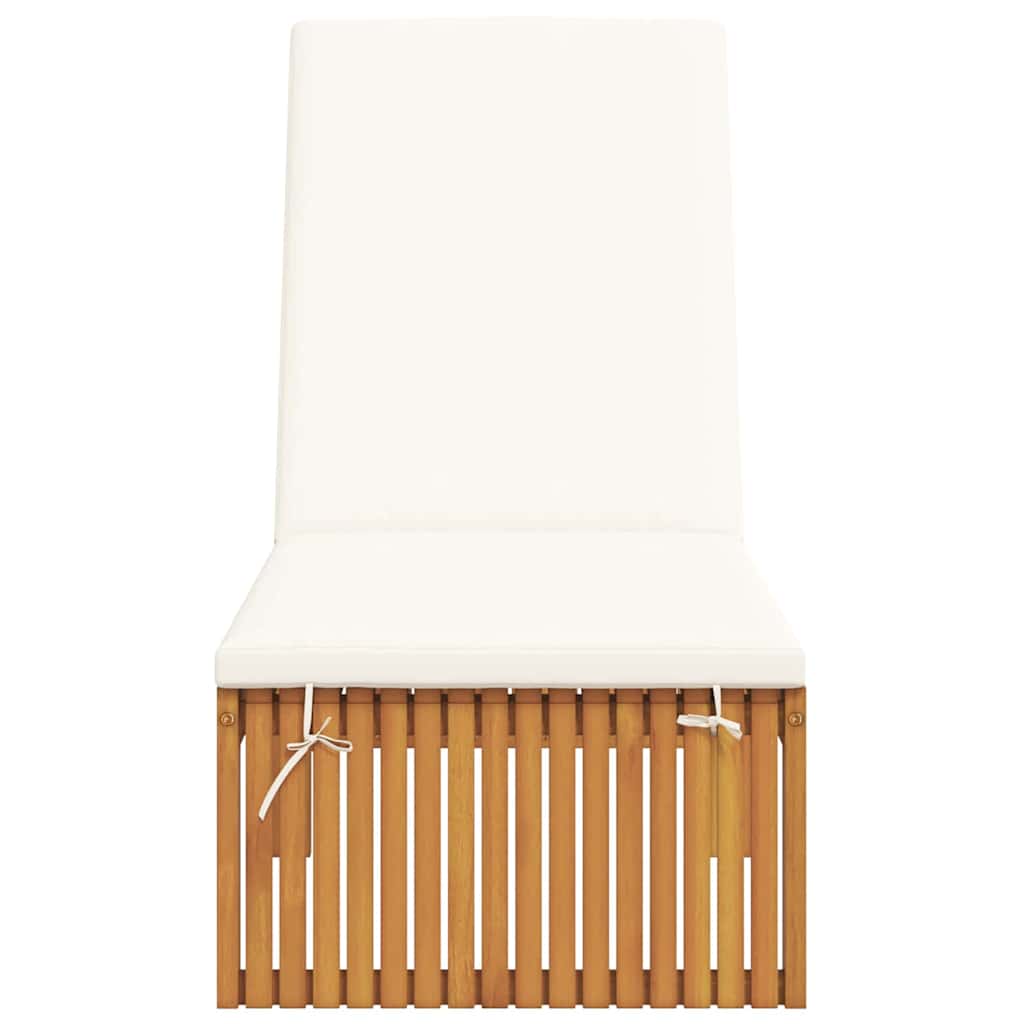 Lettino da sole con cuscino 1-persona Marrone 200 x 55 x 94cm