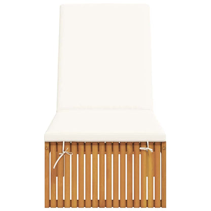 Lettino da sole con cuscino 1-persona Marrone 200 x 55 x 94cm