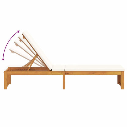 Lettino da sole con cuscino 1-persona Marrone 200 x 55 x 94cm