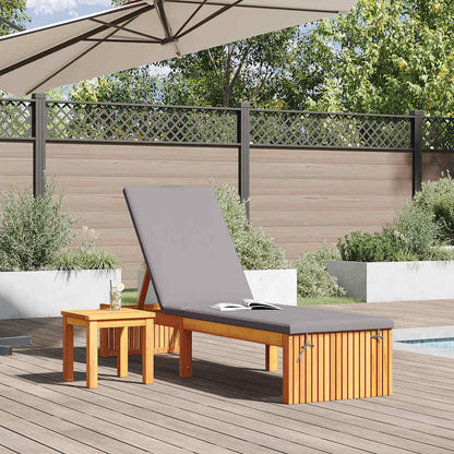 Lettino da sole con cuscino 1-persona Marrone 200 x 55 x 94cm