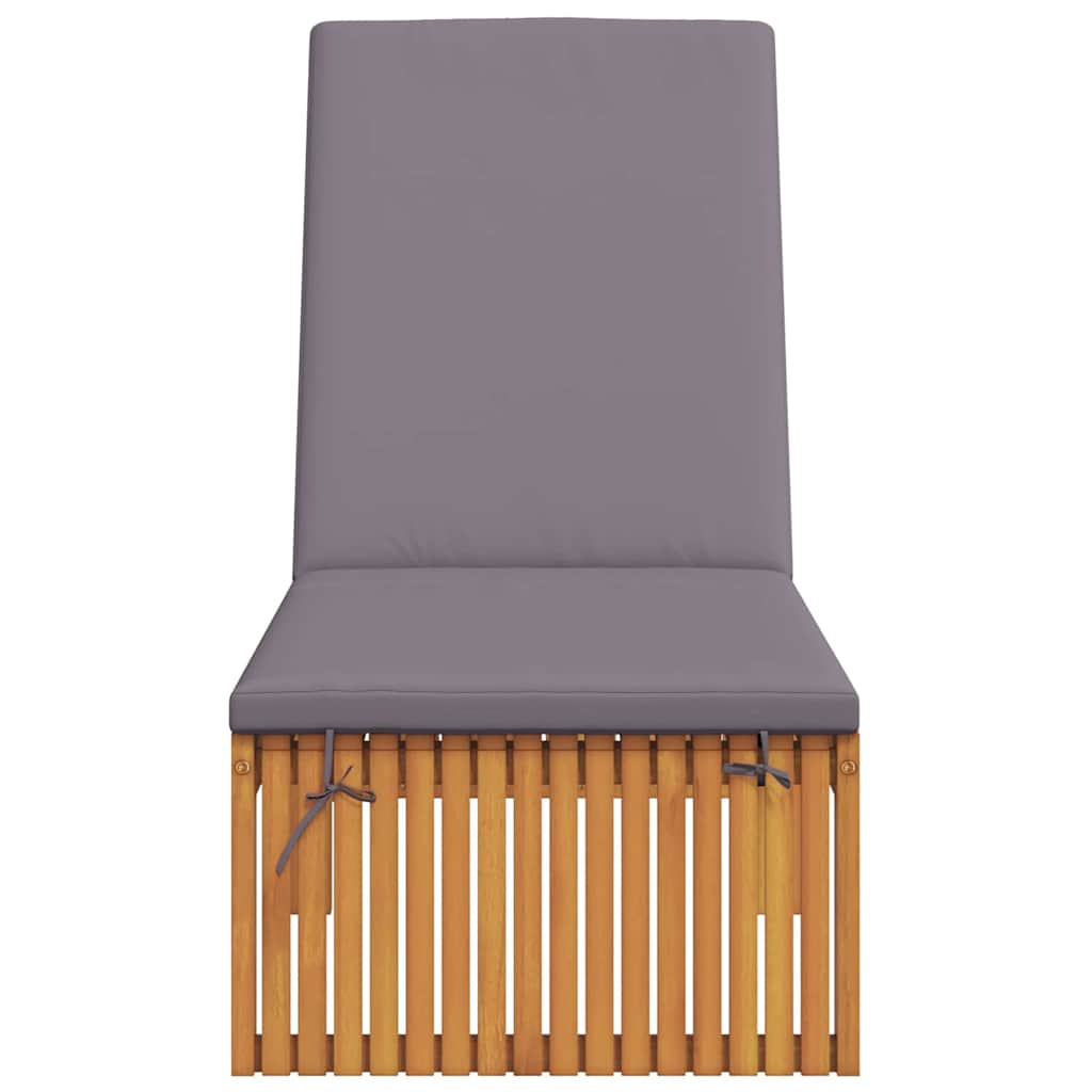 Lettino da sole con cuscino 1-persona Marrone 200 x 55 x 94cm