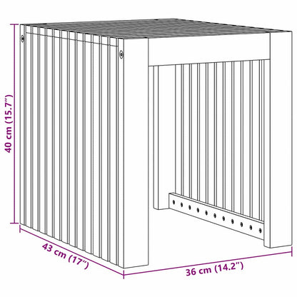 Tavolo laterale Marrone 43 x 36 x 40 cm Legno massello di teak