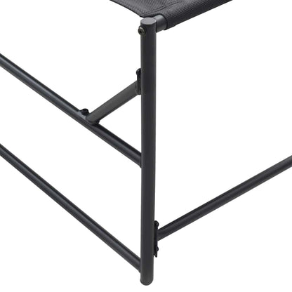 Lettino da Sole Antracite 200 x 74 x 73 cm Textilene e Acciaio