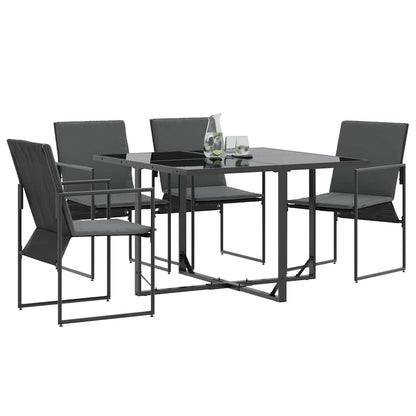 Sedie da giardino 4 pcs Nero e antracite 50.5 x 59 x 81.5 cm - homemem39