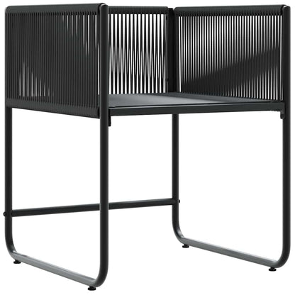 Sedie da giardino 4 pcs Nero e antracite 50.5 x 53.5 x 63.5 cm - homemem39