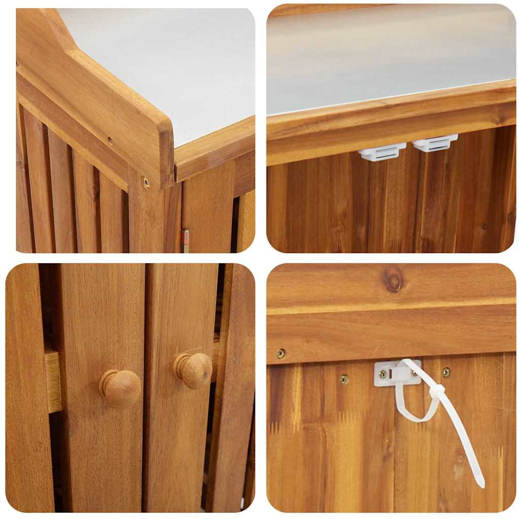 Mobiletto da Giardino con porta Marrone 93 x 41.5 x 98cm