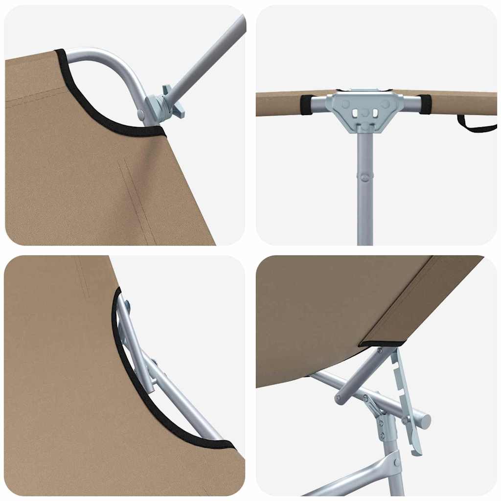 Lettino da sole 2-persona 2 pcs Talpa 58 x 188 x 77cm Tessuto