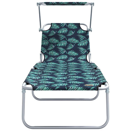 Lettino da sole 2-persona 2 pcs Verde 58 x 188 x 77cm Tessuto