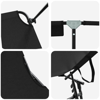 Lettino prendisole pieghevole 2 pcs Nero 56 x 190 x 81cm