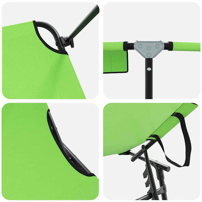 Lettino prendisole pieghevole 2 pcs Verde 56 x 190 x 81cm