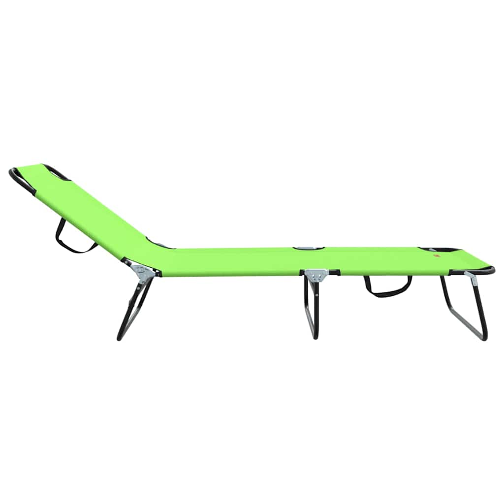 Lettino prendisole pieghevole Verde 56 x 189 x 87cm Tessuto