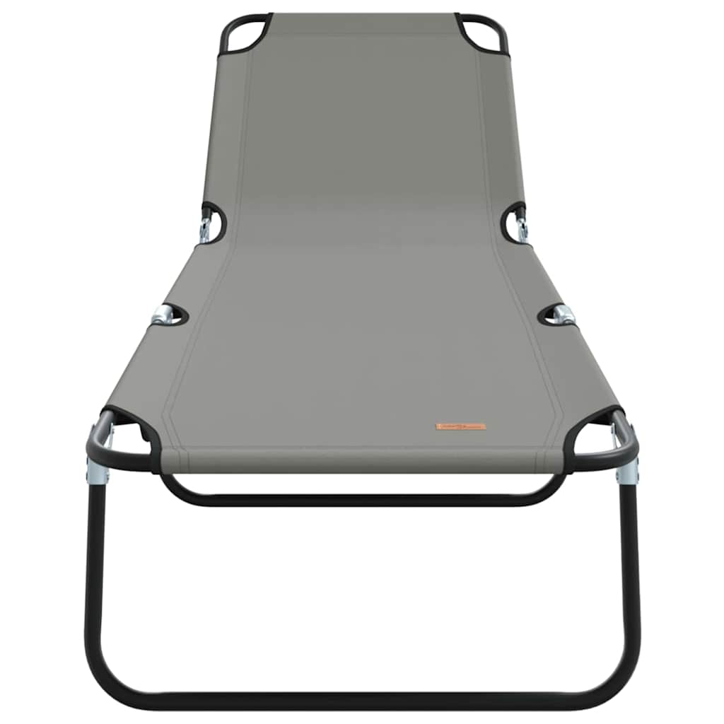 Lettino prendisole pieghevole 2 pcs Grigio 56 x 189 x 87cm