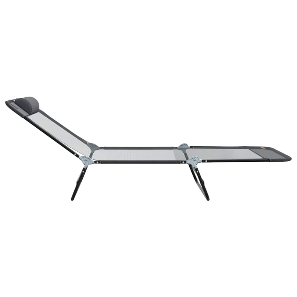 Lettino prendisole pieghevole Grigio 182 x 55 x 85.5cm