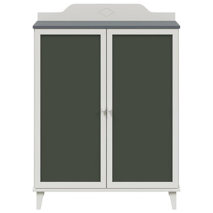 Armadio Lavagna con porta Grigio e bianco Legno multistrato