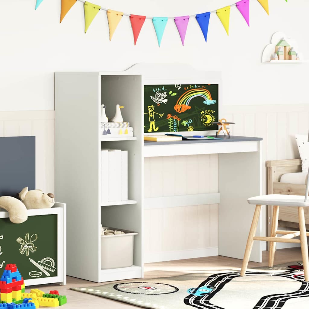 Scrivania Lavagna Bianco e grigio 120 x 45 x 118.5 cm