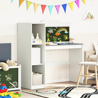 Scrivania Lavagna Bianco e grigio 120 x 45 x 118.5 cm
