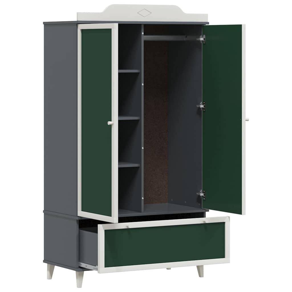 Armadio con Lavagna con porta Grigio e bianco Legno multistrato