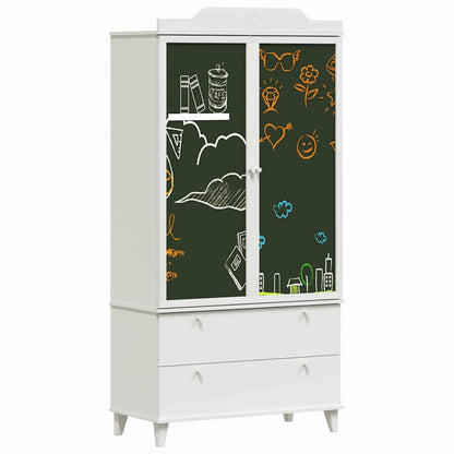 Armadio con Lavagna con cassetto Bianco Legno multistrato