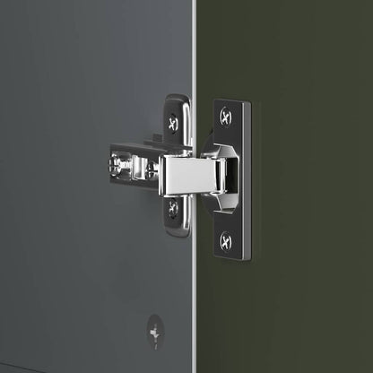 Armadio con Lavagna con porta Grigio e bianco Legno multistrato