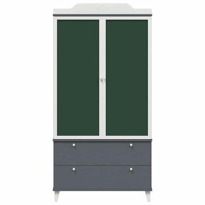 Armadio con Lavagna con porta Grigio e bianco Legno multistrato