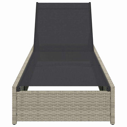 Lettino da sole con cuscino Beige 60 x 200 x 27cm polyrattan