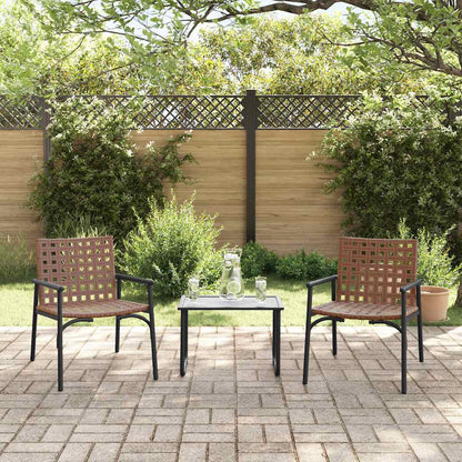 Sedia da Giardino 2 pcs Nero 79 x 56 x 73.5 cm polyrattan
