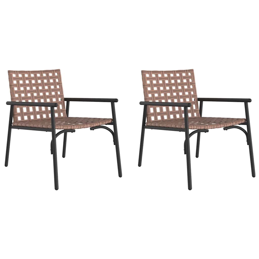 Sedia da Giardino 2 pcs Nero 79 x 56 x 73.5 cm polyrattan