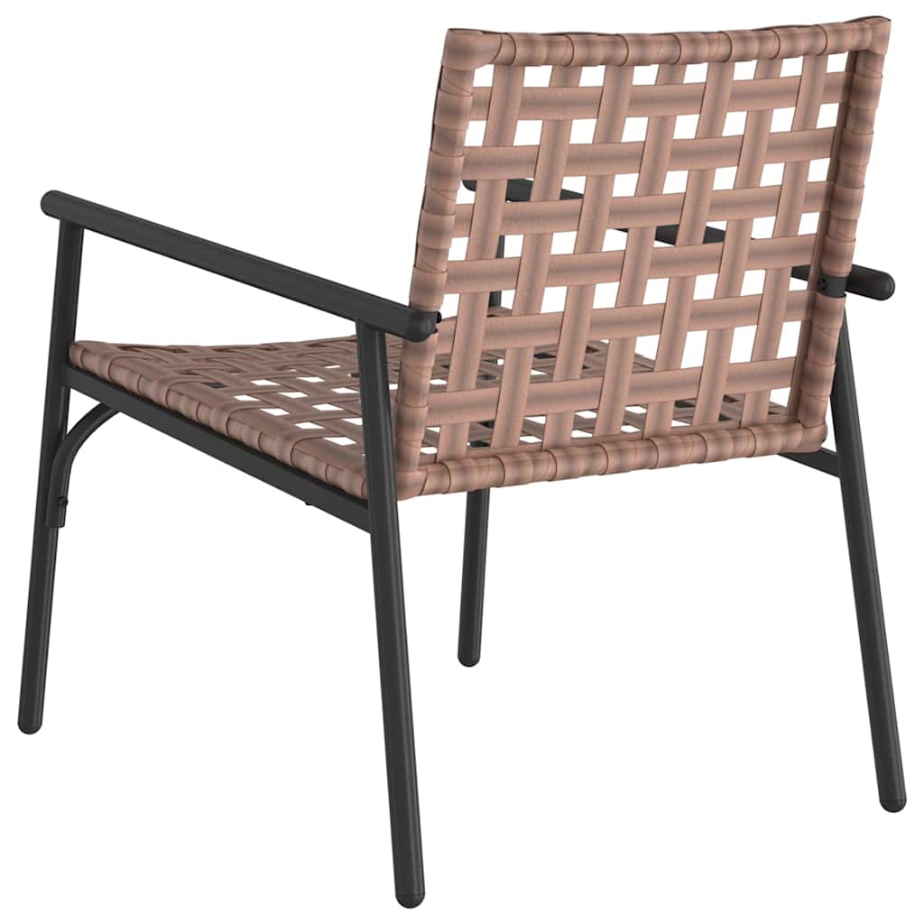 Sedia da Giardino 2 pcs Nero 79 x 56 x 73.5 cm polyrattan