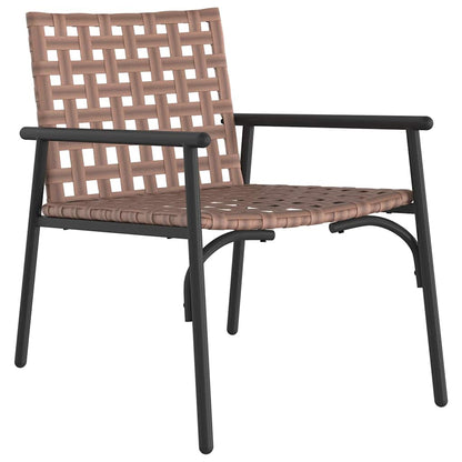Set da Pranzo per Giardino 4 pcs Marrone polyrattan | homemem39