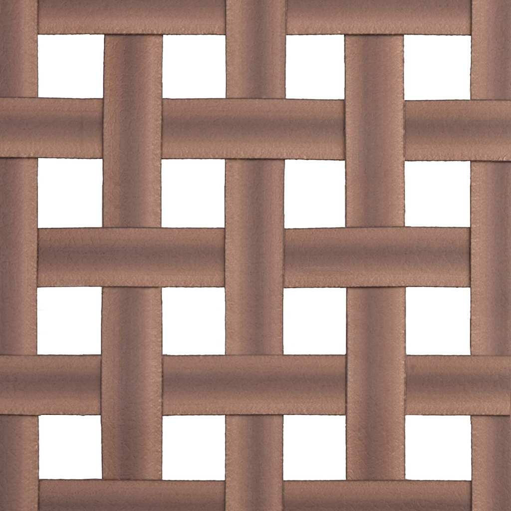 Set da Pranzo per Giardino 4 pcs Marrone polyrattan - homemem39