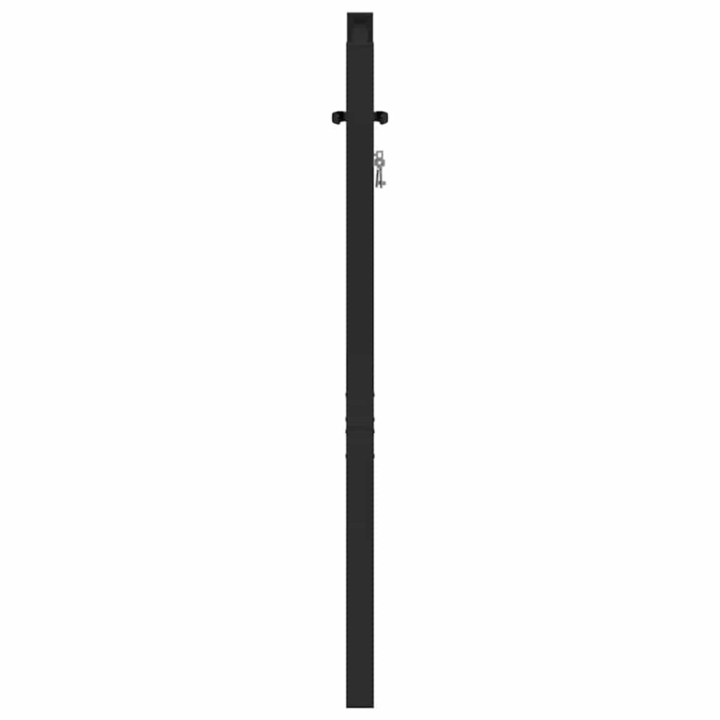 Cancello da Giardino con Serratura Nero 100x100 cm in Alluminio | homemem39