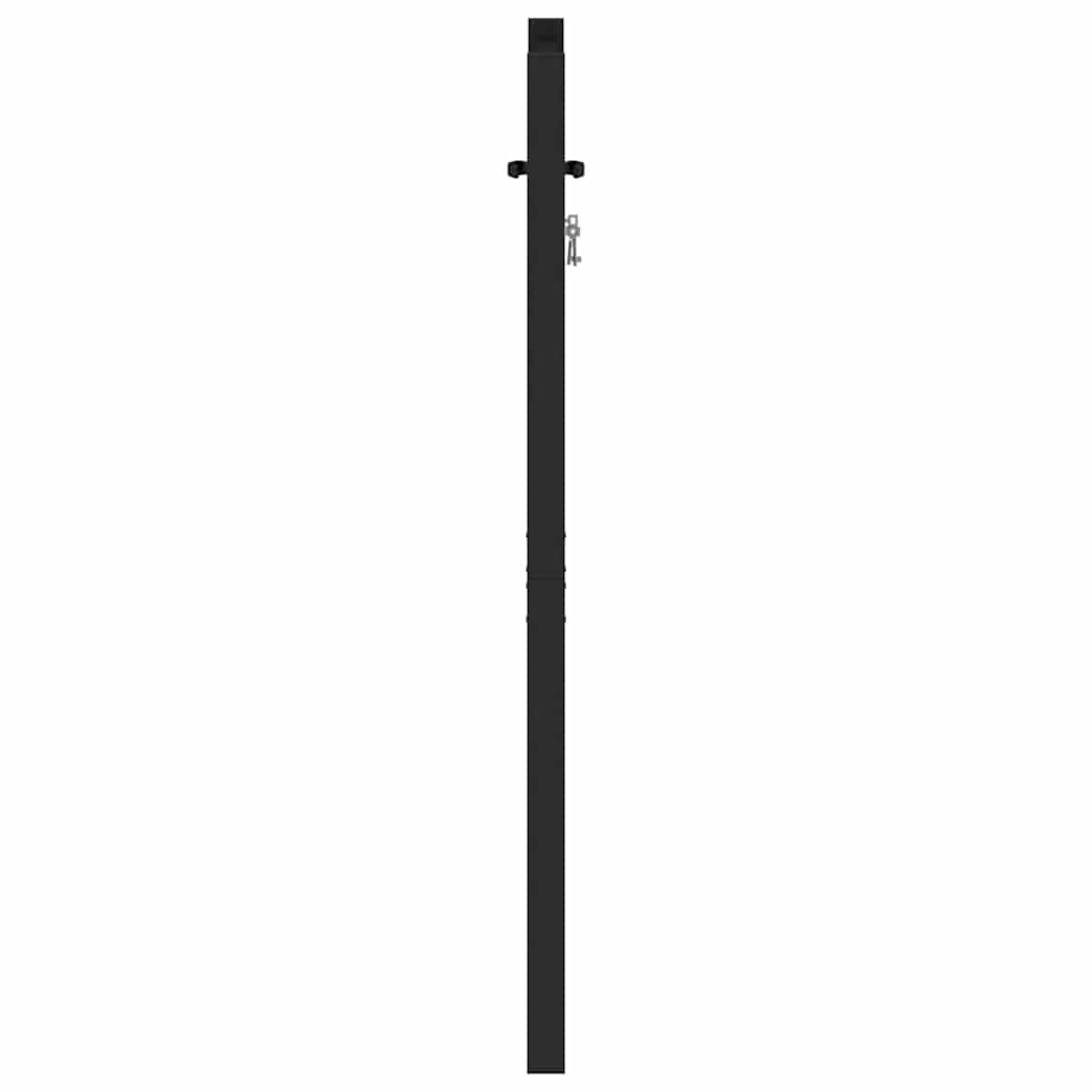 Cancello da Giardino con Serratura Nero 100x120 cm in Alluminio | homemem39