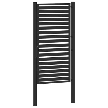 Cancello da Giardino con Serratura Nero 100x180 cm in Alluminio | homemem39