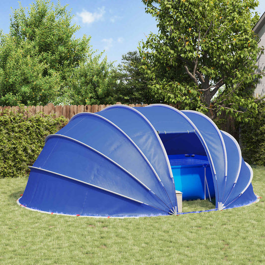 Tenda da piscina a cupola 538 x 440 x 204 cm Blu Azzurro
