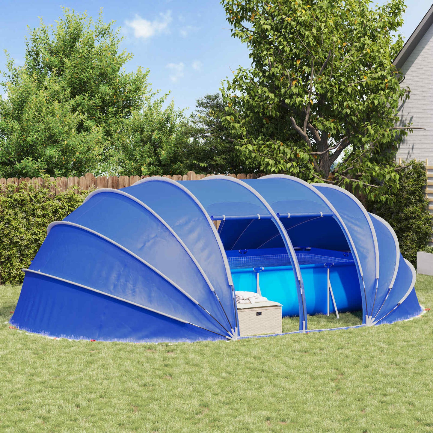 Tenda da piscina a cupola Verde 640 x 432 x 205 cm