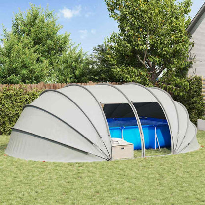 Tenda da piscina a cupola Grigio 640 x 432 x 205 cm | homemem39
