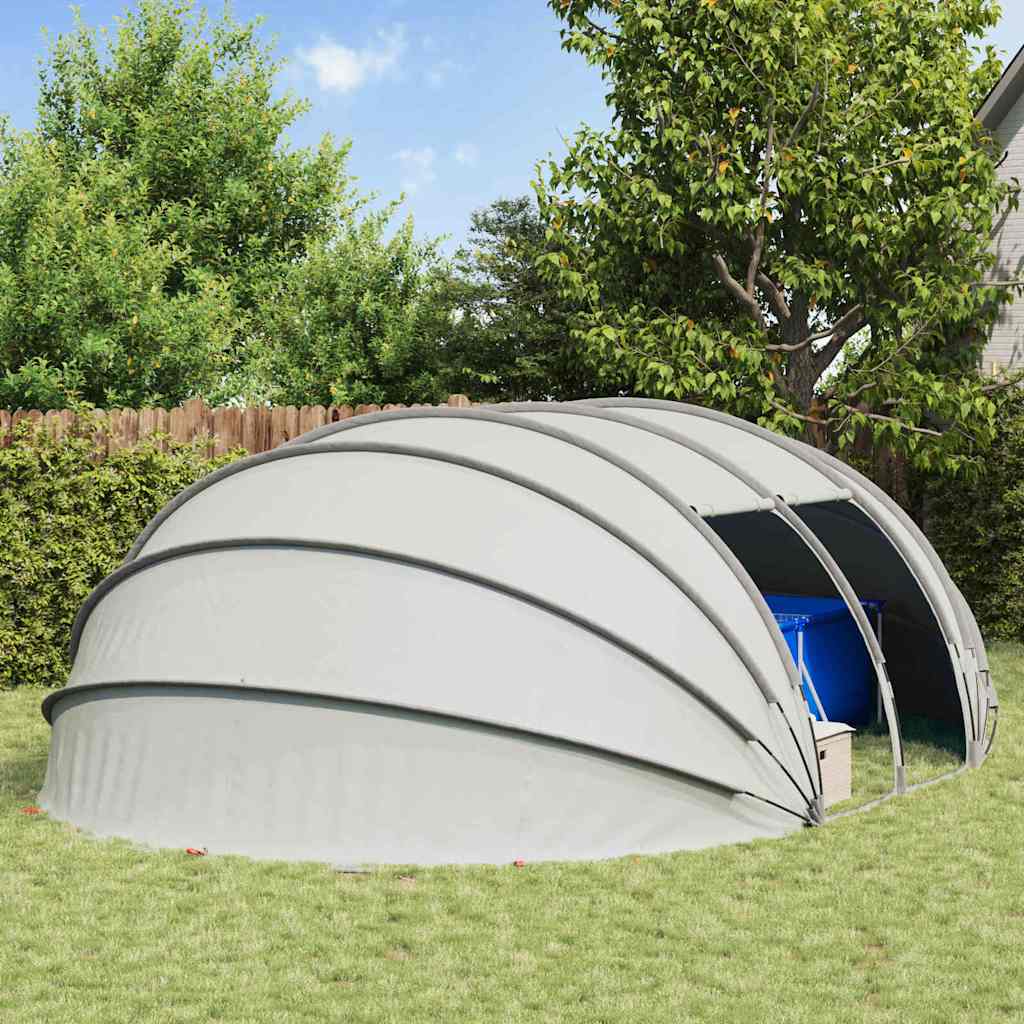 Tenda da piscina a cupola Grigio 640 x 432 x 205 cm | homemem39