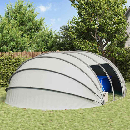 Tenda da piscina a cupola Grigio 640 x 432 x 205 cm | homemem39