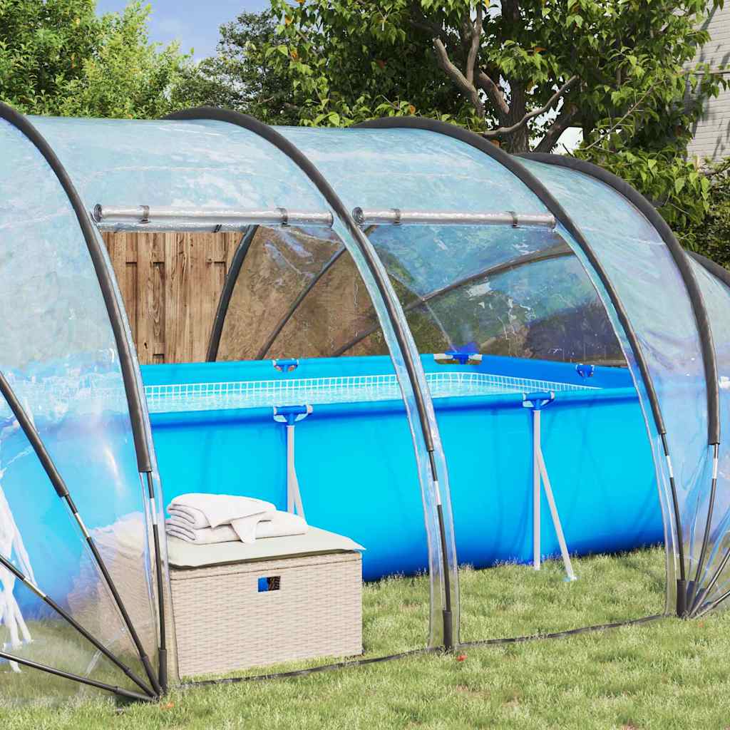 Tenda da piscina a cupola Trasparente 640 x 432 x 205 cm PVC | homemem39