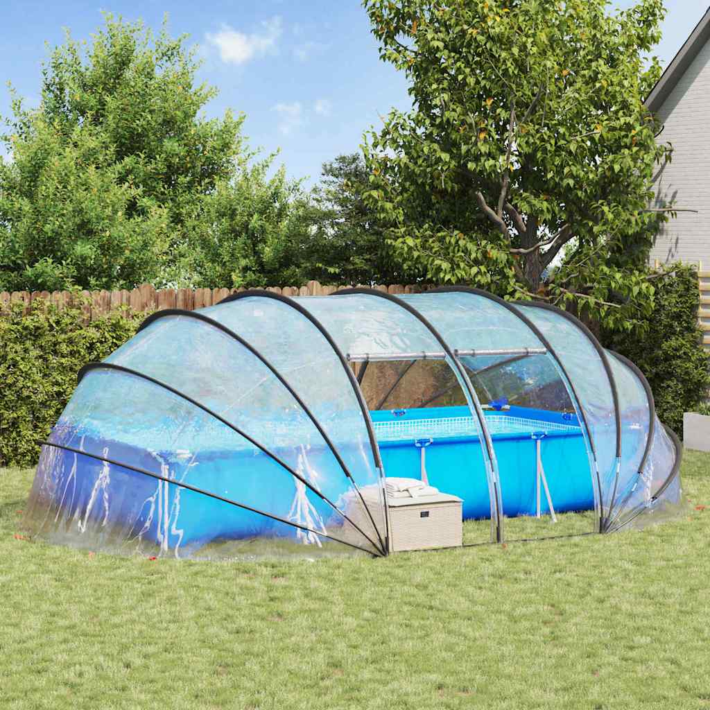 Tenda da piscina a cupola Trasparente 640 x 432 x 205 cm PVC | homemem39