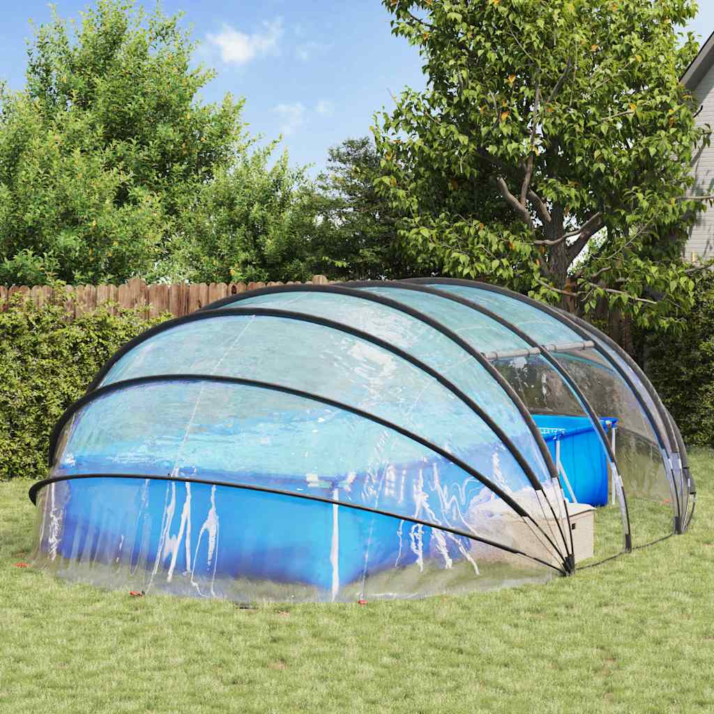 Tenda da piscina a cupola Trasparente 640 x 432 x 205 cm PVC | homemem39