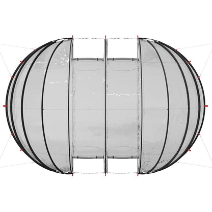 Tenda da piscina a cupola Trasparente 640 x 432 x 205 cm PVC | homemem39