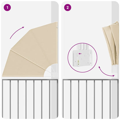 Schermo di Privacy per Balcone Beige 115 x 115 cm Tessuto