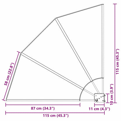Schermo di Privacy per Balcone Beige 115 x 115 cm Tessuto