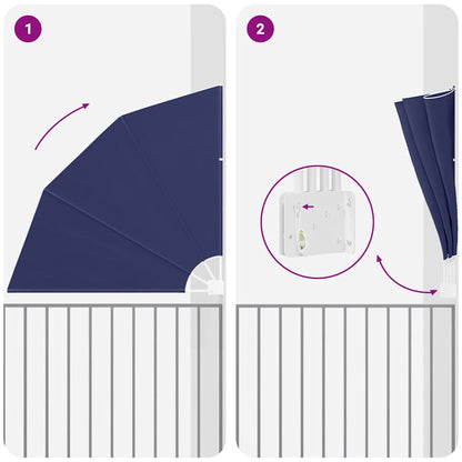 Schermo di Privacy per Balcone Blu marino 140 x 140 cm Tessuto