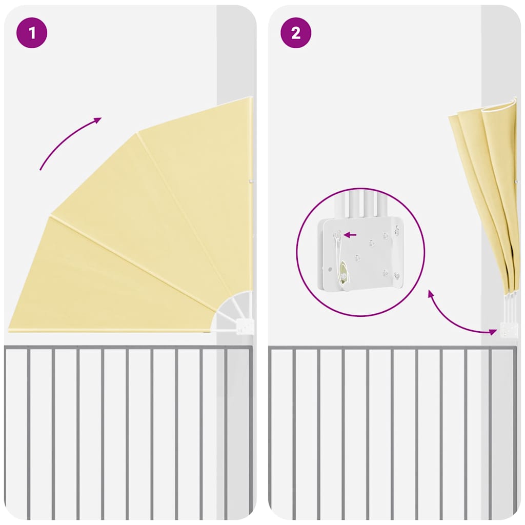 Schermo di Privacy per Balcone Sabbia 140 x 140 cm Tessuto